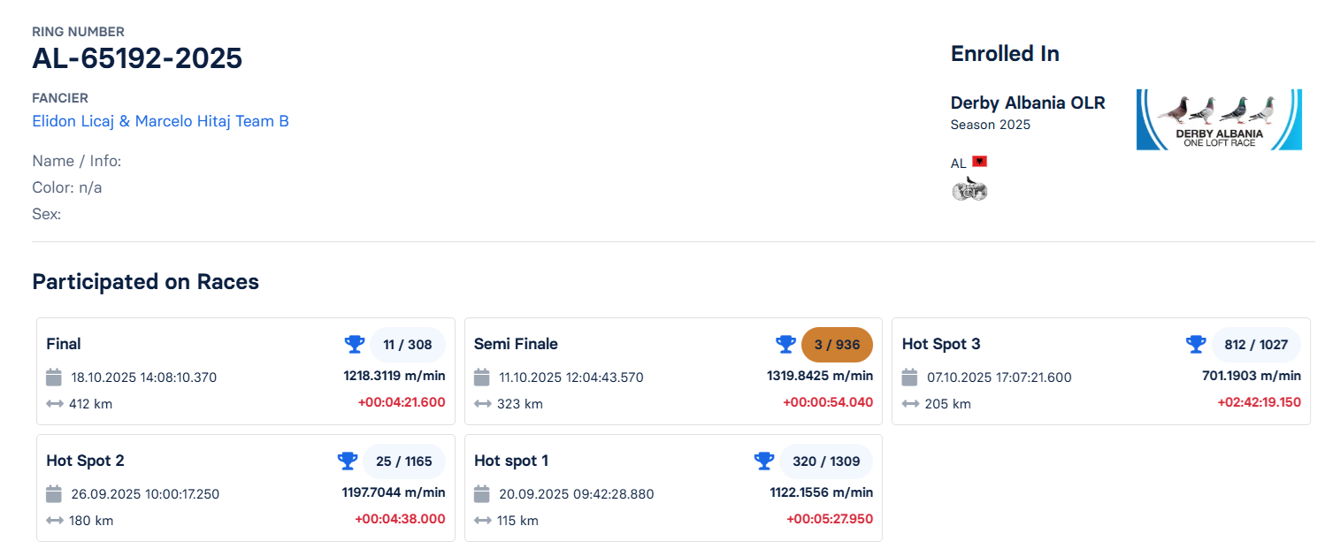 11	Final Race (412 km) 	 Elidon Licaj & Marcelo Hitaj Team B	 AL-65192-2025	