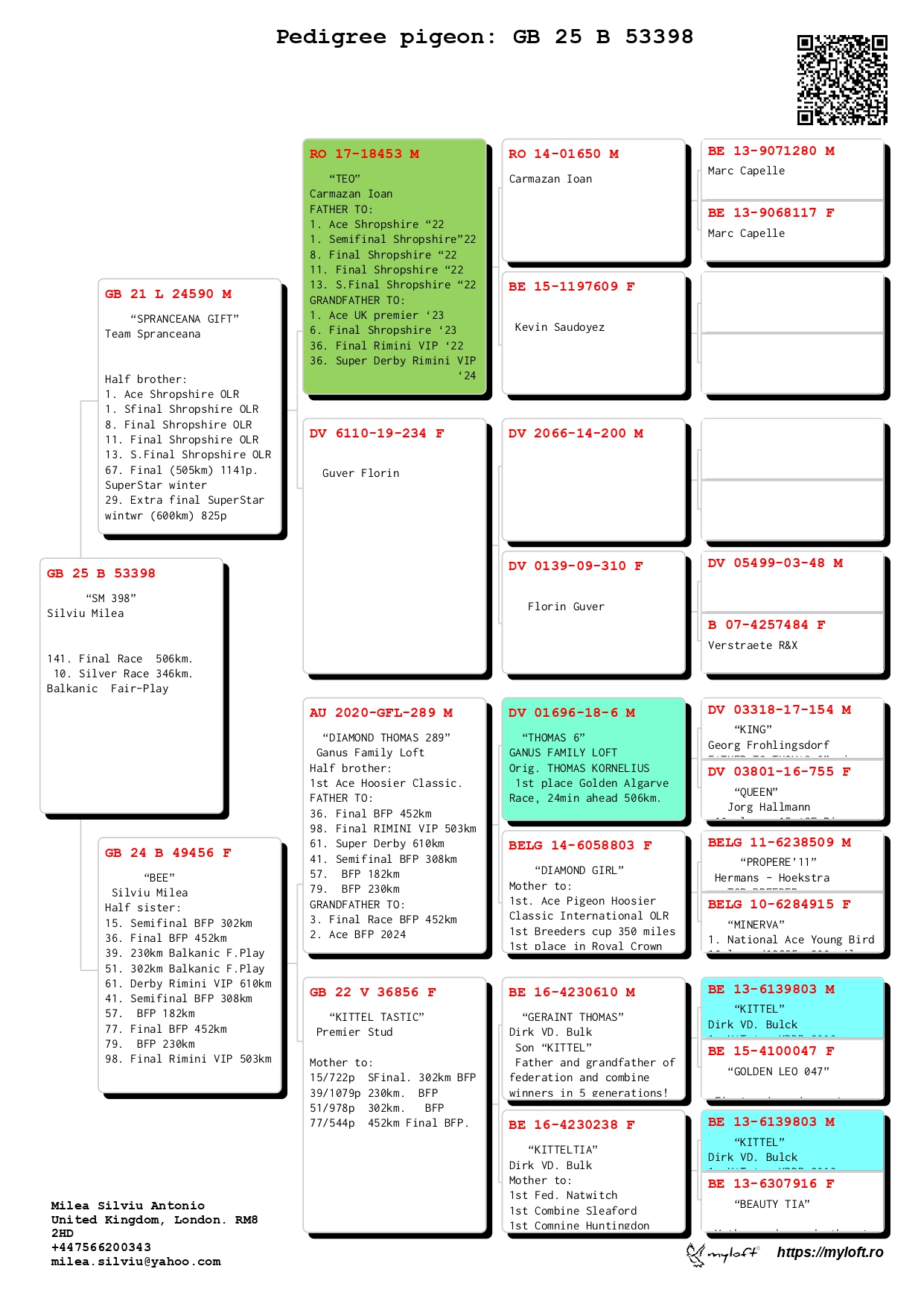 141	Final Race (506 km) 	 SILVIU MILEA	 GB B 53398	