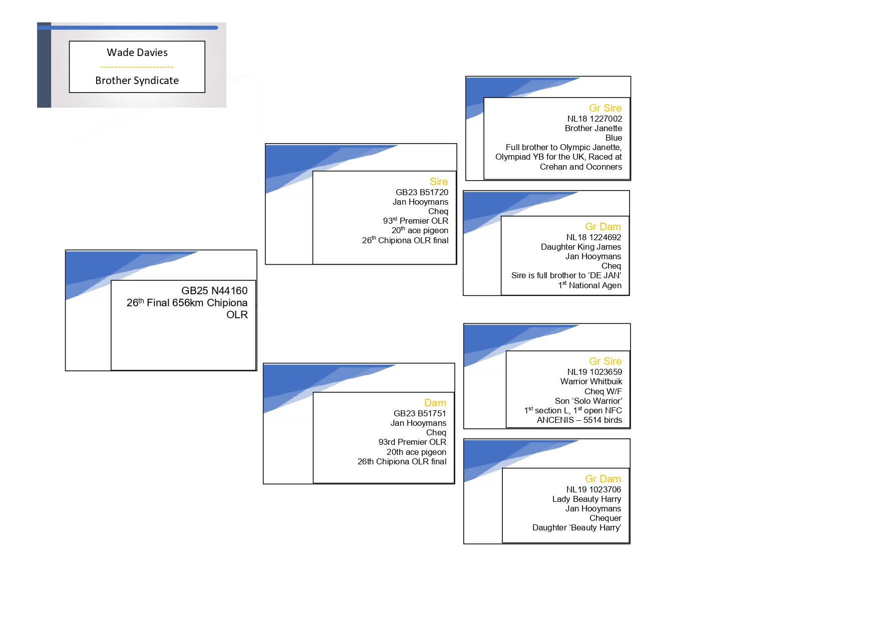 26	place EXTRA FINAL (656 km) 	 TAD T & WADE D	 GB-25-N44160	