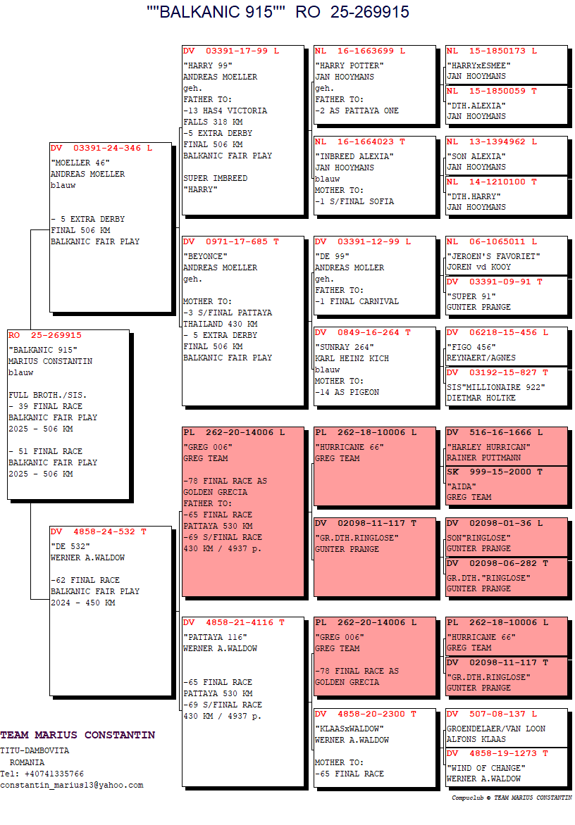 265	Final Race (506 km) 	 TEAM MARIUS CONSTANTIN	 RO 269915	