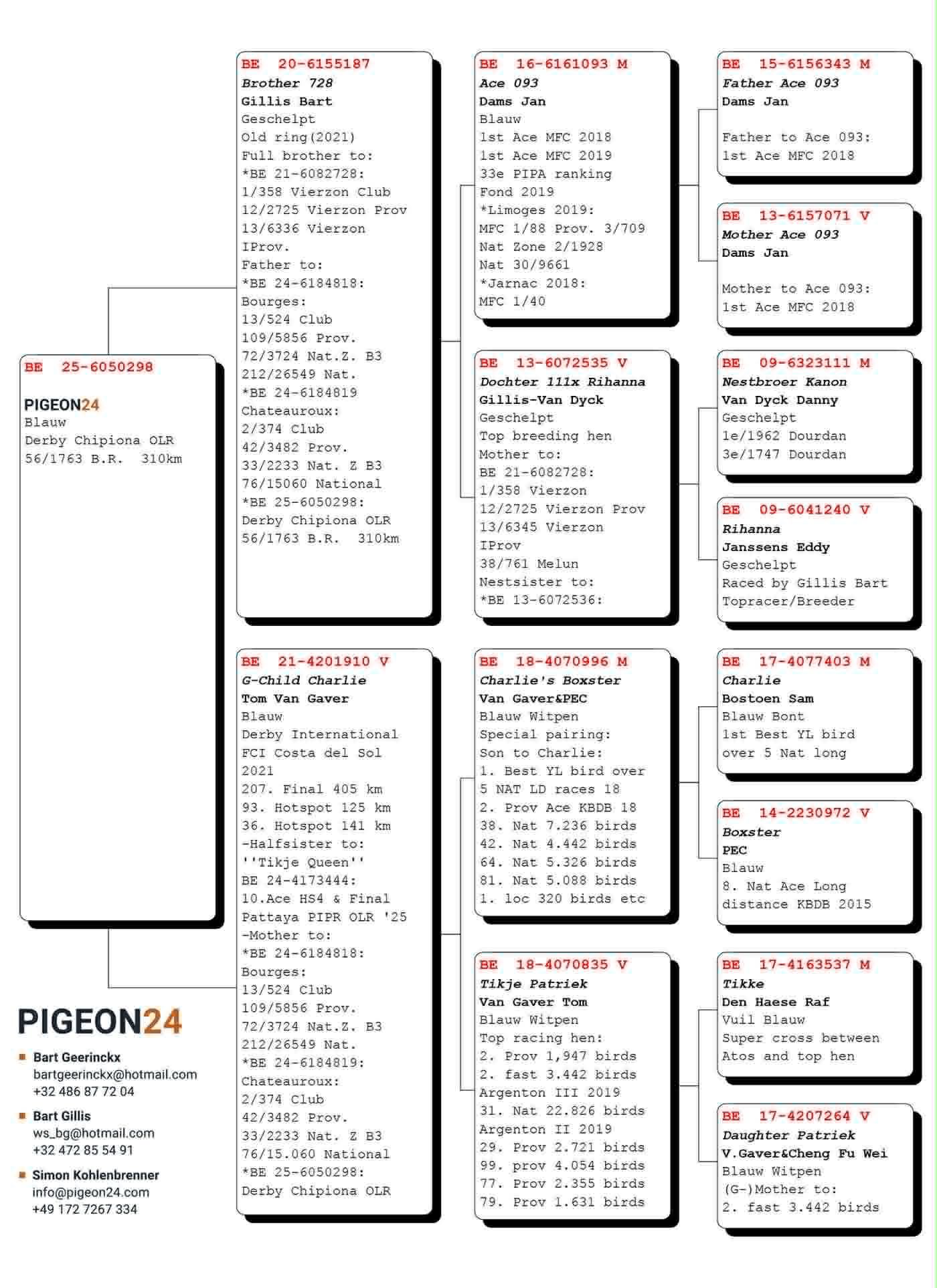 471	place EXTRA FINAL (656 km) PIGEON24	  BE-25-6050298	