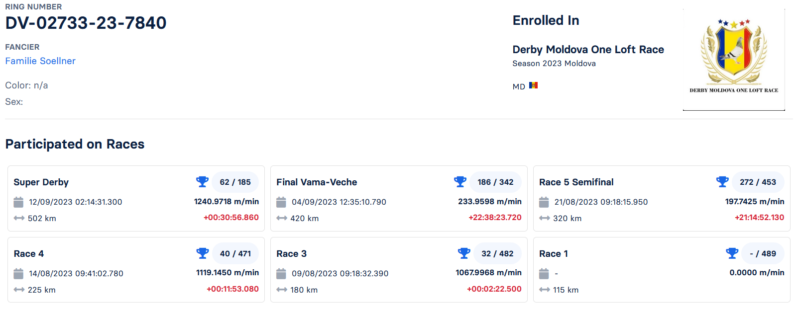 62	Super Derby (502 km)	Familie Soellner 		DV-02733-23-7840 &middot; Activ