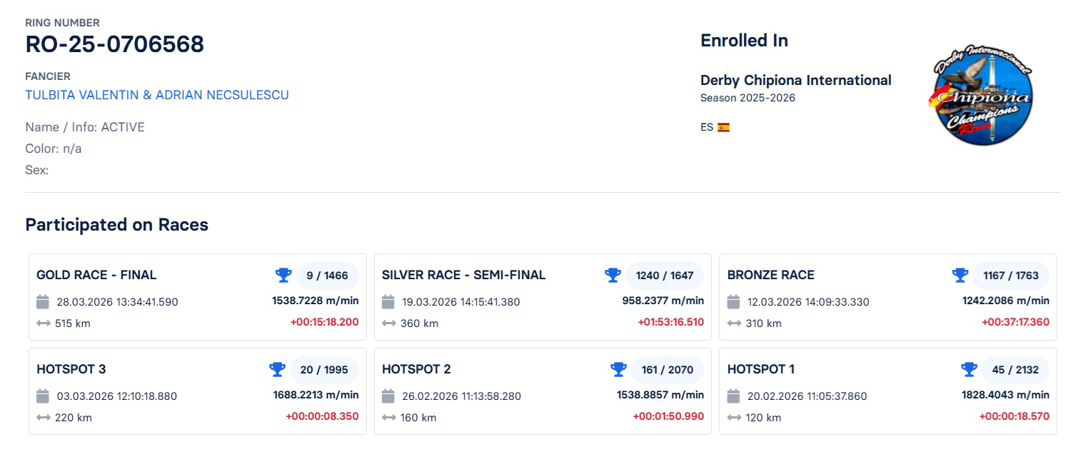 9	FINAL RACE (515 km) 	 TULBITA VALENTIN & ADRIAN NECSULESCU	 RO-25-0706568	