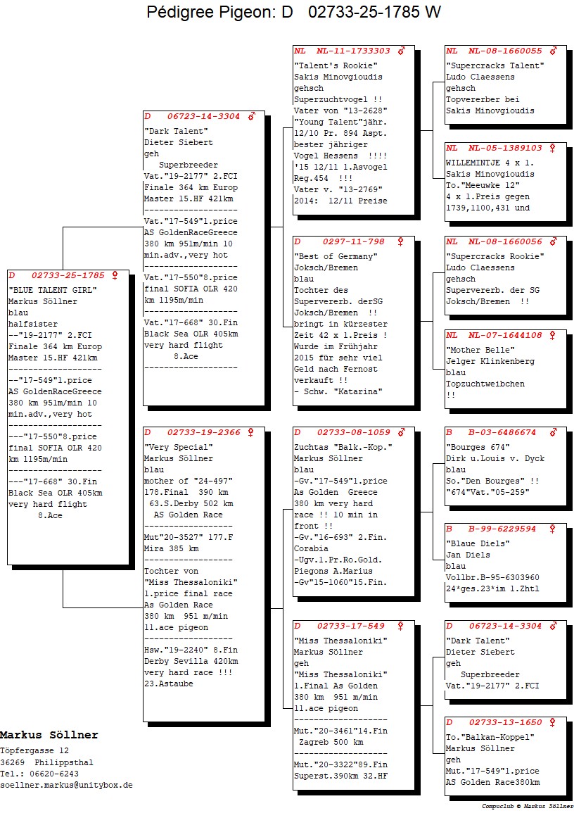 DV 2733 25 1785 F -Daughter Dark Talent