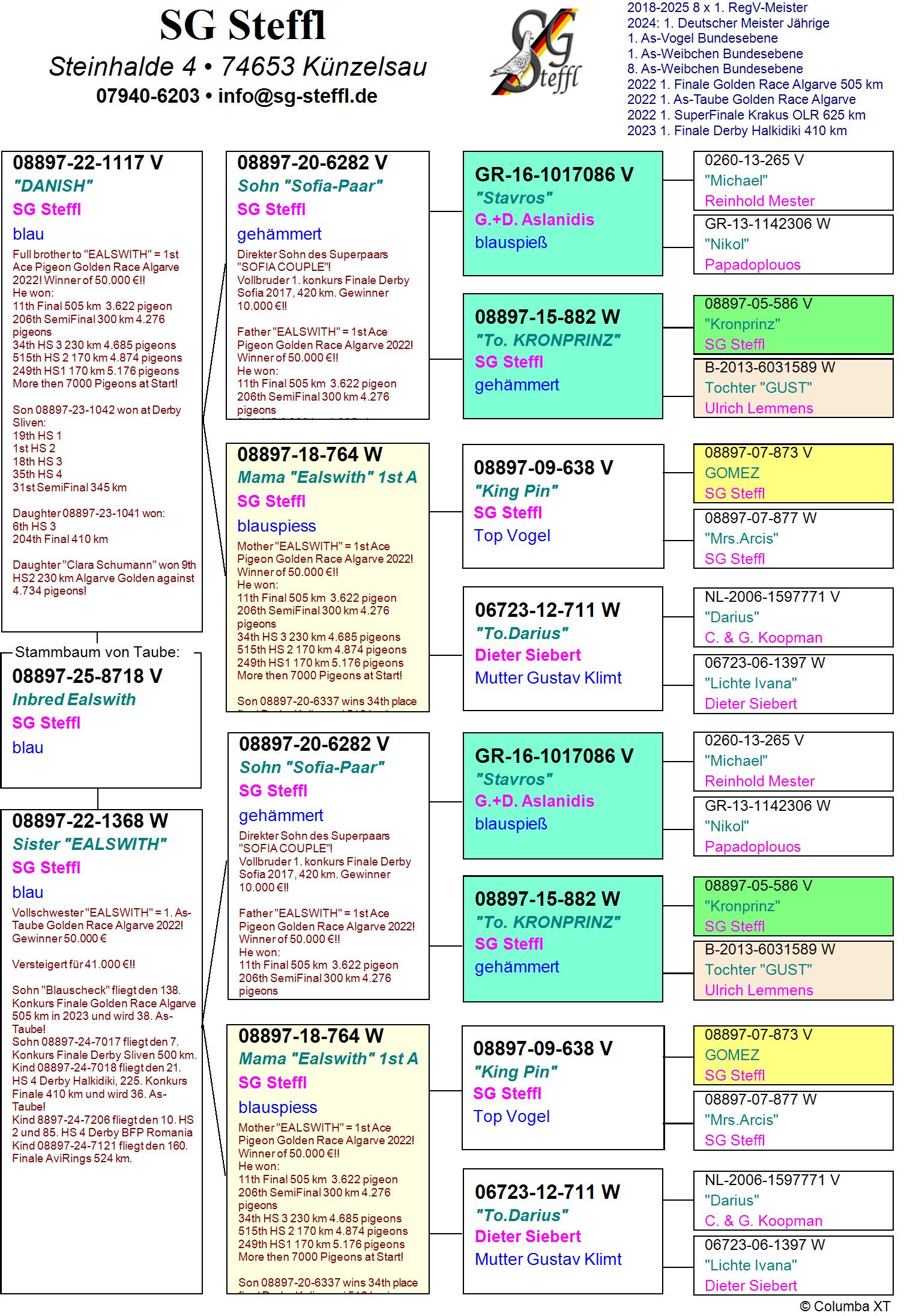 DV 8897 25 8718 M - Double grandson parents Ealswith (1 Ace AGR)