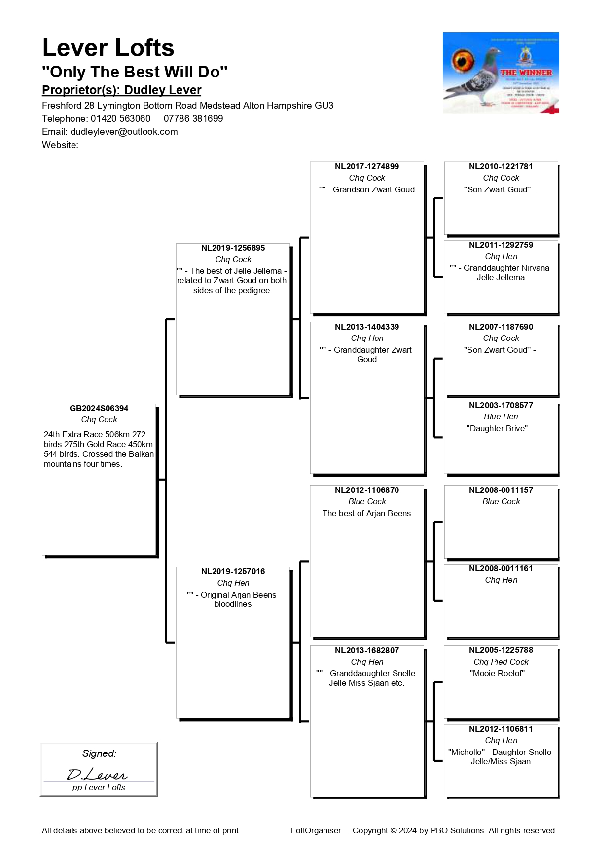 GB 24 S 6394 M - DUDLEY LEVER - 24 Super Derby BFP (506 km)