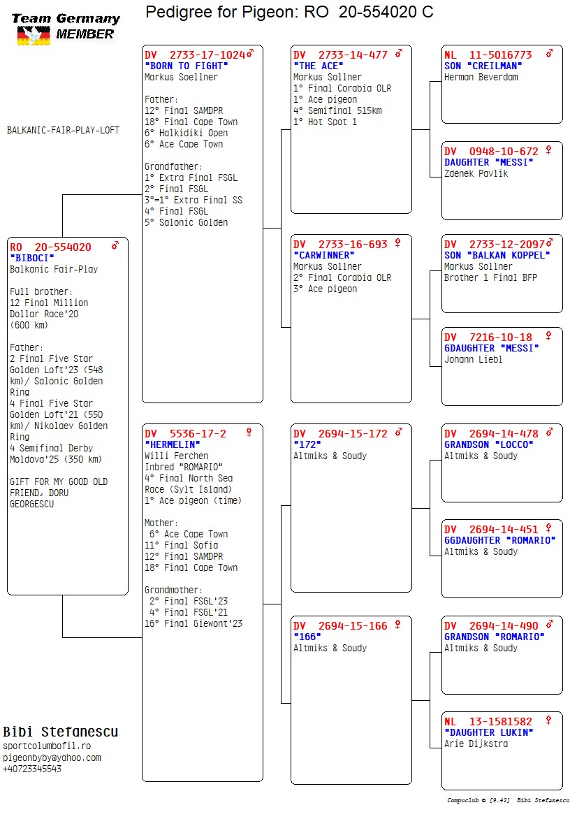 RO 20 554020 M - BFP LOFT - Father 2, 4 Final FSGL etc. Brother 12 Final SAMDPR