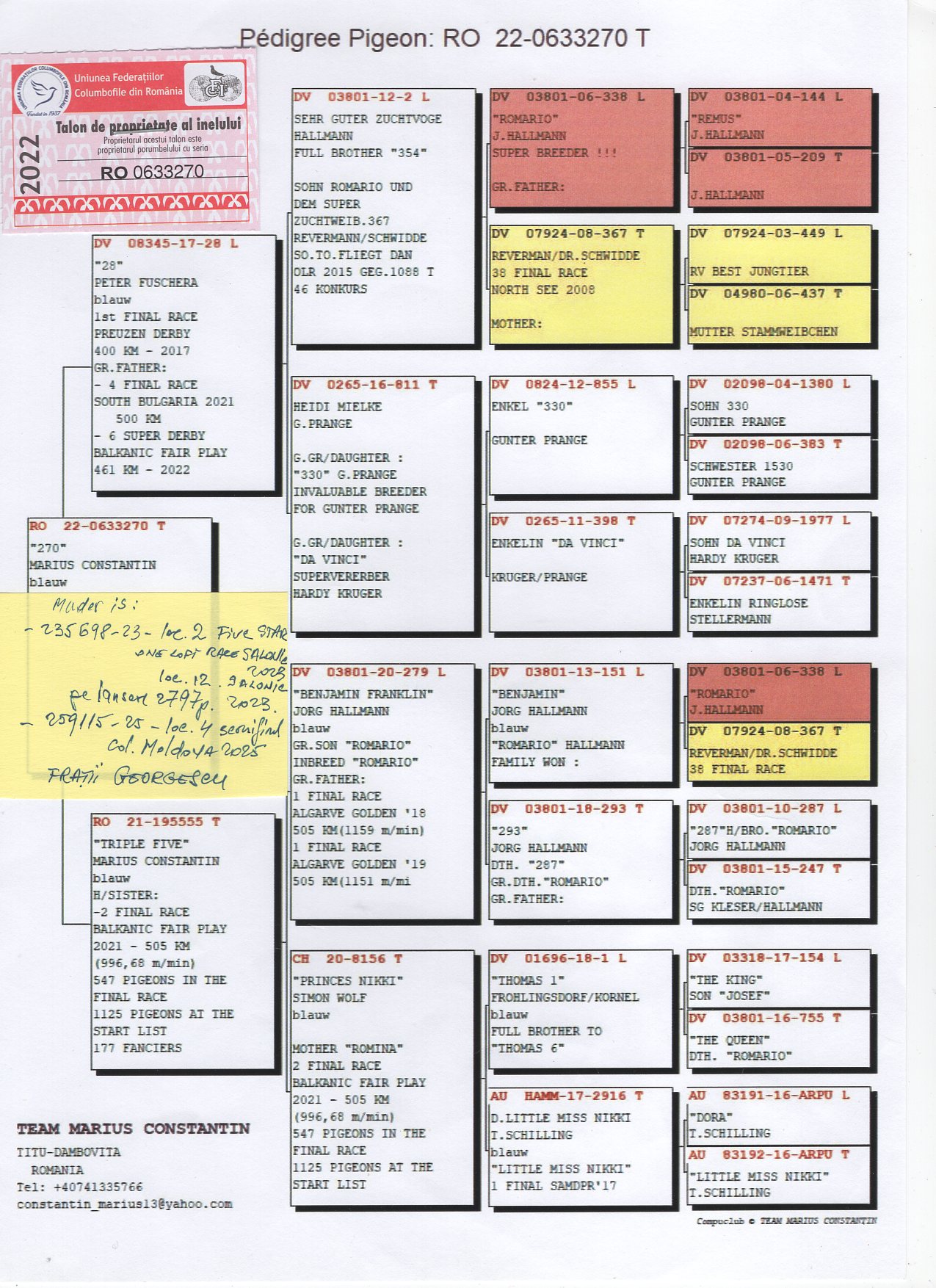 RO 22 633270 F - TEAM MARIUS CONSTANTIN - Mother 2 Final FSGL (540 km)