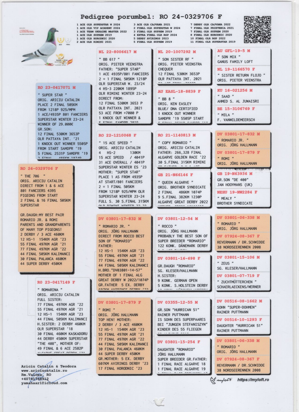 RO 24 329706 F - ARICIU CATALIN - Daughter 1 Ace Superstar Spain