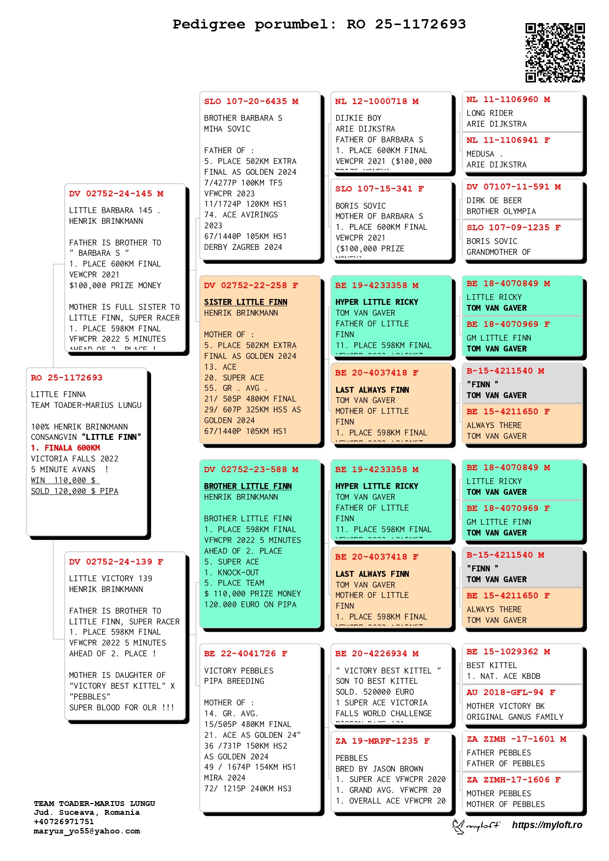RO 25 1172693 F - Inbred Finn, Little Ricky (Tom Van Gaver)