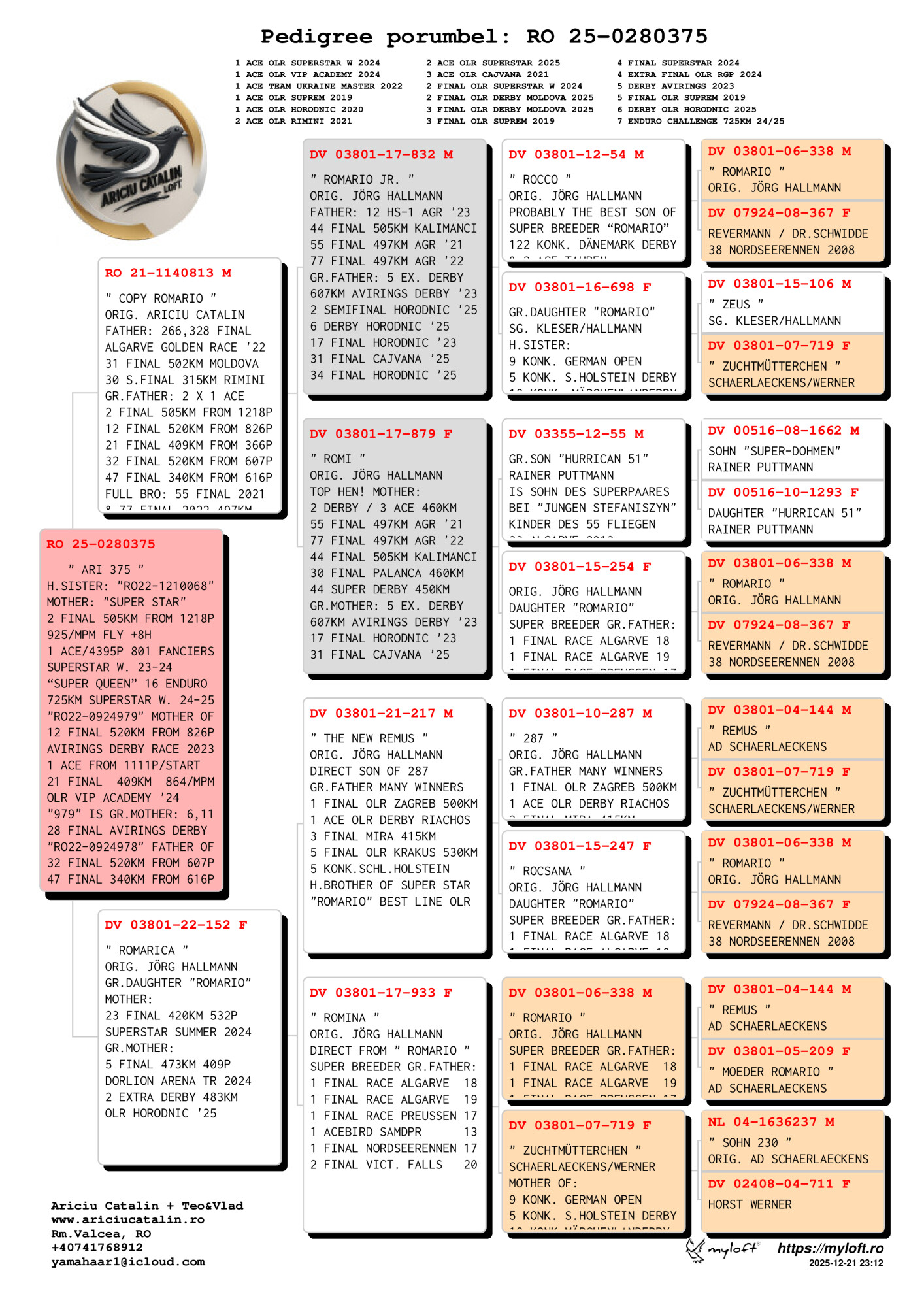 RO 25 280375 F- Half sister mother 1 Ace Superstar Spain (2 Final)