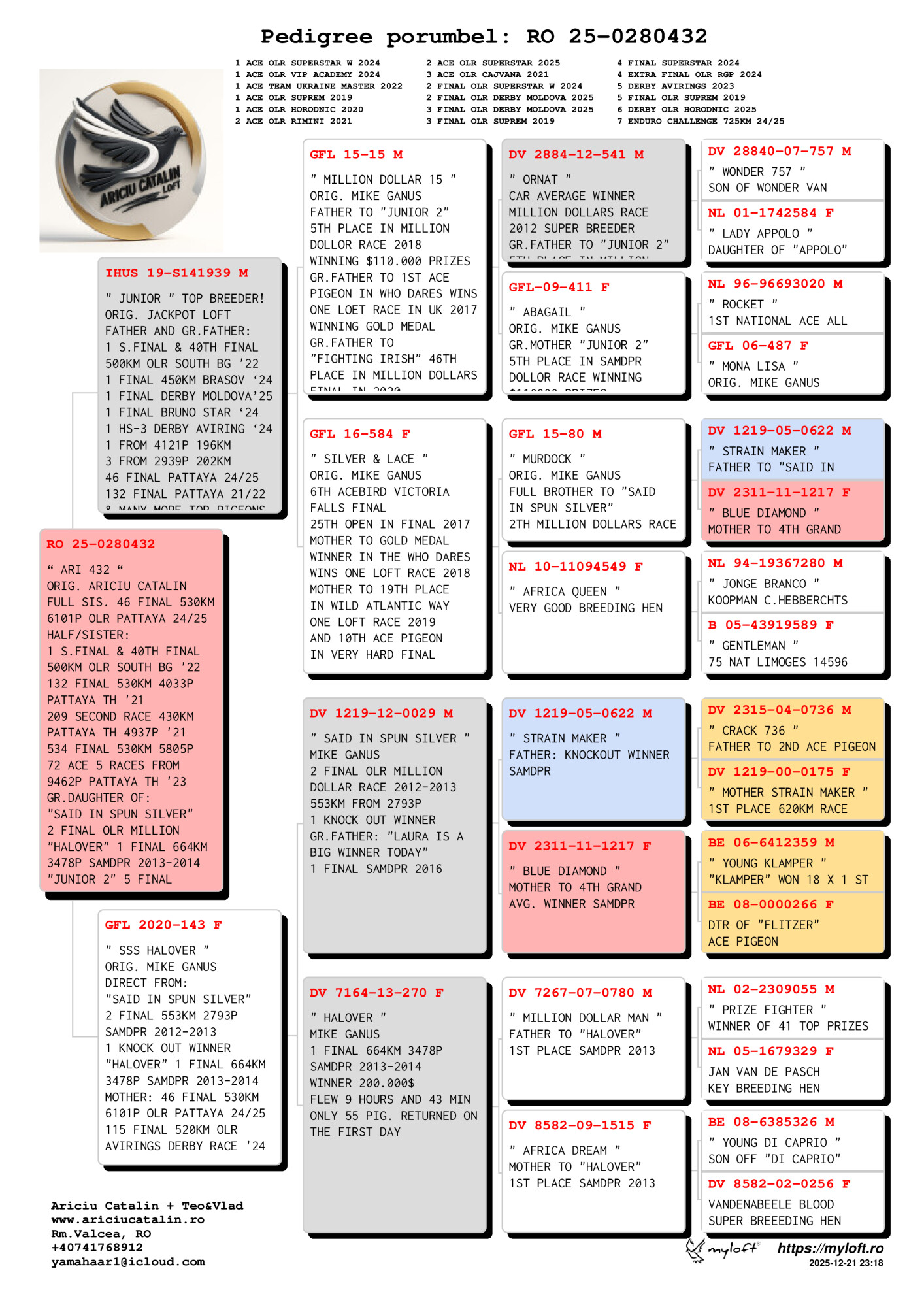 RO 25 280432 F - Sister 46 Final Pattaya; Half sister 1 Semifinal South Bulgaria
