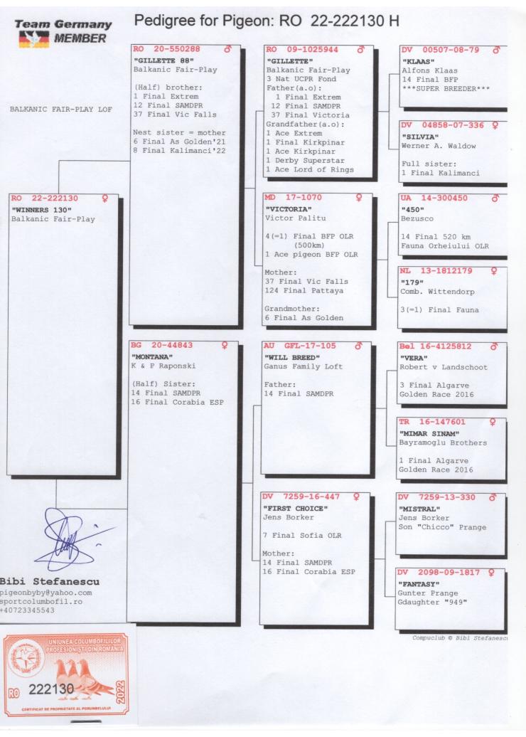 RO 222130-22 F - BIBI STEFANESCU - Granddaughter Gillette